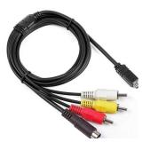 ANTOBLE 5ft AV A/V Audio Video RCA S-Video Cable Cord for Sony Camcorder Handycam DCR-HC28/e DCR-SX85/v/e/l SX85/b/r and More Models with 10 Pin Output Connector