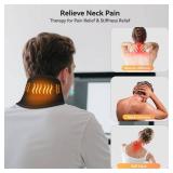 Yabuu Neck Heating Pad With Massage, USB Heating Pad With 3000mAh Battery Pain Relief, 3 Heat Setting and Massage Setting, Electric Thermal Hot Compress Neck Brace, Heat Therapy for Soreness Stiffness