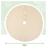 Mr. Pen- Knitted Christmas Tree Skirt 24 inches, Xmas Tree Skirt, Christmas Skirts for Xmas Trees