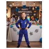 Dormstop Astronaut Costume for Kid Boy Space Jumpsuit Space Outfit Pretend Dress up 3-12Years