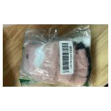 Geyoga 3 Pair Kids Fingerless Gloves for Girls Winter Warm Convertible Flip Top Gloves Heart Half Finger Mitten for Toddler(Black, Pink, White,5-10 Years)