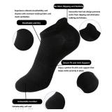 ACCFOD Womens Black Ankle Socks Athletic Running Low Cut Socks With Tab for Women 6-9