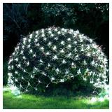 JMEXSUSS 200 LED Cool White Net Lights for Bushes, 9.8 ft x 6.6 ft Christmas Net Lights Outdoor Mesh Light Connectable with Remote Plug in for Christmas Tree Garden Bush Decor