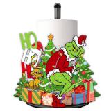 Green Monster Christmas Paper Towel Holder for Indoor Decorations Kitchen & Bathroom Decor Paper Towel Holder Stand Countertops