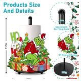 Green Monster Christmas Paper Towel Holder for Indoor Decorations Kitchen & Bathroom Decor Paper Towel Holder Stand Countertops