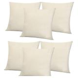 Sublimation Pillow Covers Blank 16x16 Inch BeigeThrow Pillow Cases Bulk for HTV Heat Transfer Vinyl Set of 6 Linen