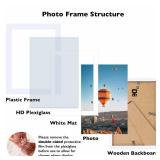 JCJMY 5x7 Picture Frame White with 4x6 Mat for Wall Hanging or Tabletop, Display Photo 4x6 with Mat or 5x7 Without Mat, 5 by 7 Wall Gallery Poster Photo Frame with Shatter Resistant Plexiglass, White