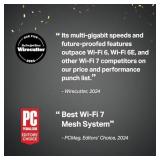 TP-Link Deco 7 Pro BE63 Tri-Band WiFi 7 BE10000 Whole Home Mesh System- 6-Stream 10 Gbps, 4x2.5G Ports Wired Backhaul, 4X Smart Internal Antennas, VPN, HomeShield, Free Expert Support (2-Pack)