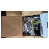 Panasonic Compact Cordless Phone with DECT 6.0, 1.6\" Amber LCD and Illuminated HS Keypad, Call Block, Caller ID, Multiple Display Languages - 2 Handset - KX-TGB812S (Black/Silver) (B092NX8NVL)