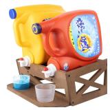 Laundry Detergent Holder,Can Hold 2 Bottles of Laundry Detergent,Holds up to 35 lbs.Wooden,Retro,Honourable (material:plywood)