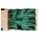 KLEWEE 60 Pcs Artificial Pine Branches Assorted Faux Norfolk Pine Stems Evergreen Pine Picks Cedar Sprigs Fake Christmas Greenery for Christmas Tree DIY Craft Garland Wreath Home Garden Decor