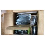 Panasonic Compact Cordless Phone with DECT 6.0, 1.6\" Amber LCD and Illuminated HS Keypad, Call Block, Caller ID, Multiple Display Languages - 2 Handset - KX-TGB812S (Black/Silver)