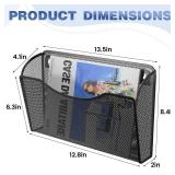 MINDEPOT Wall File Organizer,Hanging Wall Mounted File Folder Binder Holder Mail Organizer for Office,Home and School Supplies