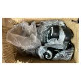 1.5\" Casters Set of 12 Heavy-Duty Industrial Caster Wheels Double Ball Bearing Swivel PU Casters Noiseless for Workbench, Furniture, Plate Castors Black