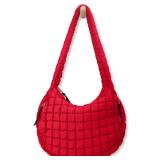 Puffer Tote Bag for Women Large Quilted Tote Bag Quilted Carryall Bag Soft Puffy Crossbody Bag Hobo Handbags Puff Purse