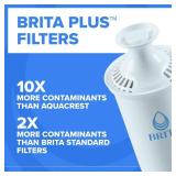 Brita Large 10 Cup Water Filter Pitcher, 1 BritaPlus Filter, Everyday, Black (Package May Vary)