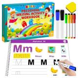 Handwriting Practice Book for Kids, Toddler Preschool Learning Activity for 3 4 5 Year Old, Kindergarten Educational Toys, Montessori Toys Learn Number Letters/ Shapes/ Animal/ Sight Words Workbook