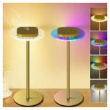 LOFTEK Cordless Table Lamps Set of 2, Rechargeable Table Lamp, Up to 55 Hrs Ultra-Long Battery Life, Eye-Friendly, Touch Dimming, Portable Wireless Ambient Lighting (Gold, 2 Pack)