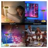 LOFTEK Cordless Table Lamps Set of 2, Rechargeable Table Lamp, Up to 55 Hrs Ultra-Long Battery Life, Eye-Friendly, Touch Dimming, Portable Wireless Ambient Lighting (Gold, 2 Pack)