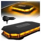 ASPL 16.5 Inch Roof Top Beacon Emergency Strobe Light 56 LED Magnetic Warning Caution lights bar Traffic Hazard Plow Light for Trucks Vehicles Construction Snowplow (Amber)