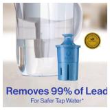 Brita Water Pitcher, Everyday Elite Filter, Removes 99% of Lead, Includes 1 Filter, 10-Cup Capacity, White