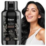 Limer Hair Dye Shampoo Natural Black, 3 in 1 Hair Color for Gray Coverage Men and Women, Herbal Ingredients Natural Shampoo Para Pintar el Cabello, Semi-Permanent Champu Para Canas(15.55fl oz/460ml)