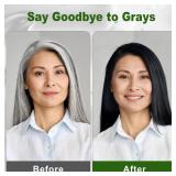 Limer Hair Dye Shampoo Natural Black, 3 in 1 Hair Color for Gray Coverage Men and Women, Herbal Ingredients Natural Shampoo Para Pintar el Cabello, Semi-Permanent Champu Para Canas(15.55fl oz/460ml)