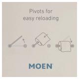 Moen Genta LX Brushed Nickel Modern Wall Mount Pivoting Toilet Paper Holder, Modern Toilet Roll Holder for Bathroom, BH3808BN