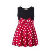 Girls Minnie Princess Dresses Mini for Girls Minnie Costume Baby Girl Dress Polka Dot Dress (Red, 5-6)