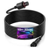 Outdoor 10FT Flood Lights Extension Cordï¼4Pin Waterproof Connectorï¼Extend Your for Go-vee Outdoor Flood Lights 2 H7058 H7057 - Weatherproof