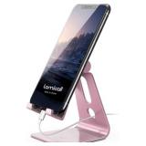 Lamicall Pink Phone Stand, Desk Accessories - Rose Gold Pink Cell Phone Holder, Office Decor, Office Desktop Accessories, Suitable for iPhone 16 15 14 13 Pro Max, 4-8