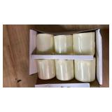 Homemory 2\" x 2\" Timer Flickering Flameless Candles, Realistic Battery Operated Votive Candles, 6Pack 3D Wick Electric Fake Candles for Christmas, Wedding, Home Decorations (Ivory Base)