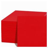 FLOWERCAT 100-Count 2-Ply Christmas Napkins & Red Cocktail Napkins - Napkins Disposable Premium Quality - 5\" x 5\" Red Paper Napkins for New Year Party & Christmas,Bar,Weddings,Birthday