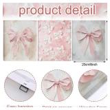 AmazingSpark 3 Pcs Coquette Pink Bow Canvas Wall Decor Valentine