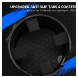 DYLEN Car Cup Holder Expander, Cup Holder Extender Adapter for Car with Expandable Base, Fits Yeti 20/26/30/46oz, Hydroflask 32/40oz, Large Water Bottles in 2.8\"-4.2\" (16-46oz)