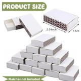 Hokoad 60 PCS Blank Matches Containers DIY Match Holder Blank Match Storage Boxes with Double-Sided Striker for Wedding Bridal Baby Shower Birthday Party Favor, No Matches