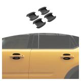 Jeliker for Bronco Sport Door Handle Insert Bowl Cover Trim Black for Ford Bronco Sport 2021 2022 2023 Black Exterior Accessories 4pcs