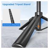 Selfie Stick Travel Tripod for Cell Phone with Remote Control and Phone Holder, Extendable Selfie Stick for iPhone, iPhone Tripod for Video Recording, 50 Inch, Black