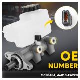 M630484 Brake Master Cylinder with Reservoir and Cap Fit for Nissan Vehicles - Frontier 2005-2010, Xterra 2005-2006, Automatic Transmission, Without bottom sensor - Replaces# M630484