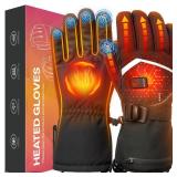 Heated Gloves for Men Women, Rechargeable Hand Warmer Gloves with Touchscreen, Waterproof Electric Heated Ski Glove for Winter Outdoor Work Hunting Camping Snowboarding Hiking Raynaud