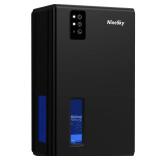 NineSky Dehumidifier,98 OZ Dehumidifiers for Home,(1100 sq.ft) Dehumidifiers for Basement Bathroom Bedroom with Auto Shut Off, Switchable 7 Colors Light(Black)