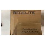 BEDELITE Flannel Sheets King Size Burnt Orange - Super Soft Fall Fleece Sheets Set Fluffy Extra Plush, 4 Piece(Include Fitted Sheet, Flat Sheet, 2 Pillowcases)