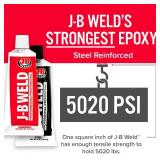 J-B Weld 8281 Professional Size Steel Reinforced Epoxy - Hardener and Steel Pack - 10 oz