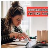 JETMORE 4 Pack Folding Utility Knife with Extra 10Pcs Blades, Box Cutters for Home, Office, Warehouse, Durable Razor Knife, Box Knife, Box Opener, Small Box Cutter with Clip, Navajas de Trabajo