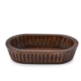 Samhita Mango Wood Decorative Bowls for Home DÃ©cor, Decorative Long Wooden Bowl for Table Centerpiece (10\" x 6\" x 2\")