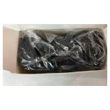 WILLBOND 36 Pieces Black Christmas Poinsettia Glitter Faux Flowers Artificial Ornaments Topper Xmas Decorations