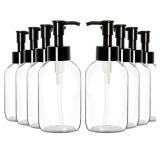 Youngever 12 Pack 4 Ounce Plastic Pump Bottles, Refillable Plastic Pump Bottles for Dispensing Lotions, Liquid Soap
