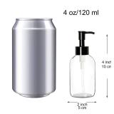 Youngever 12 Pack 4 Ounce Plastic Pump Bottles, Refillable Plastic Pump Bottles for Dispensing Lotions, Liquid Soap