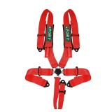 BESTZHEYU Compatible for 5-Point Racing Safety Harness Set with Ultra Comfort Heavy Duty Shoulder Pads Universal Polyester Safety Harness Set fit for Sports Car, Racing Car, Car Red (Pack of 1)