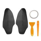 SUNBREATH Compatible with Front Door Panels Armrest Cover for Honda Civic 2022-2025 Leather Left & Right Front Door Armrest Trim with Installation Tool 2PCS Black (Leather Only)